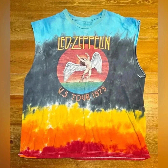 LED-ZEPPELIN 1975 | Tie Dye Tank/Muscle Shirt | XL - Picture 1 of 2